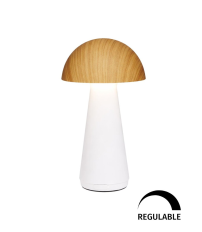 10589 LAMPARA SOBREMESA BLANCO/HAYA 3W 3000K REGULABLE NEPAL JUERIC