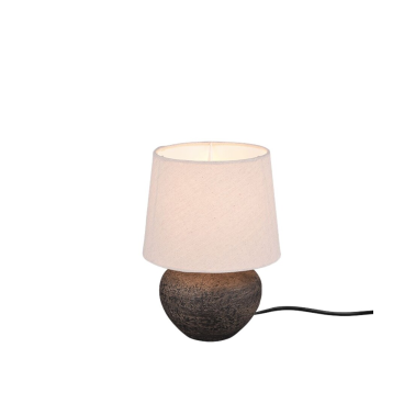 R50961844 LAMPARA DE SOBREMESA LOU MARRON 1xE14 TRIO