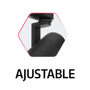 SLIP003007 FOCO CARRIL NEGRO 1xGU10 MADARA SPECTRUM