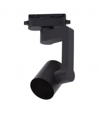 202205001 FOCO CARRIL MONOFASICO GU10 NEGRO MAX 20W GSC