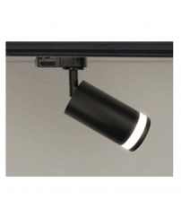 10486 FOCO CARRIL MONOFASICO ALUMINIO NEGRO GU10 40W DIVO JUERIC