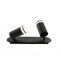 10574 FOCO 2xGU10 ALUMINIO NEGRO 40W DIVO JUERIC