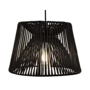 10510LAMPARA COLGANTE CORDON SEDA NEGRO 300mm E27 40W MANILA JUERIC