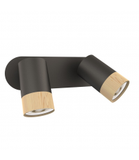 10446 FOCO MADERA NEGRO 2xGU10 STOKE JUERIC