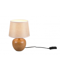 R50621035 LAMPARA SOBREMESA REDONDA 1xE14 IP20 ACABADO MADERA LUXOR TRIO