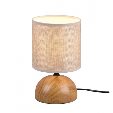 R50351035 LAMPARA SOBREMESA REDONDA 1xE14 IP20 ACABADO MADERA LUCI TRIO