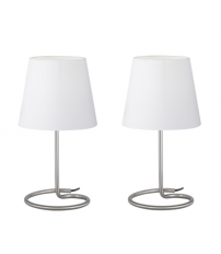 R50272001 LAMPARA SOBREMESA 2u 2xE14 BLANCO TWIN TRIO