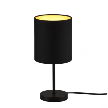 R50491080 LAMPARA SOBREMESA 1xE14 NEGRO ORO JERRY TRIO