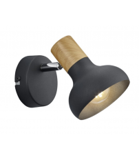 R81521032 LAMPARA DE FOCO 1xE14 NEGRA LATIKA TRIO