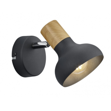 R81521032 LAMPARA DE FOCO 1xE14 NEGRA LATIKA TRIO
