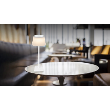 58434W LAMPARA SOBREMESA LED 4W 310Lm IP44 RECARGABLE BLANCA GREGOIR GLOBO