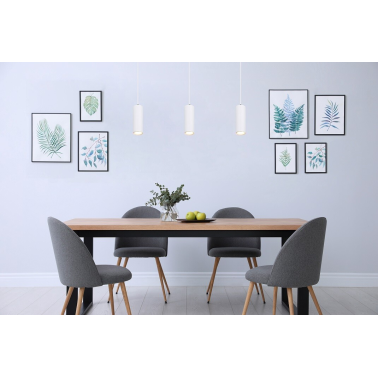 57911HW LAMPARA COLGANTE 1xGU10 35W 230V BLANCO ROBBY GLOBO