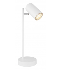 57910TW LAMPARA SOBREMESA LED 1xGU10 5W 230V BLANCA ROBBY GLOBO