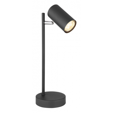 57910TB LAMPARA SOBREMESA LED 1xGU10 5W 230V NEGRA ROBBY GLOBO