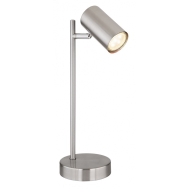 57910T LAMPARA SOBREMESA LED 1xGU10 5W 230V NIQUEL ROBBY GLOBO