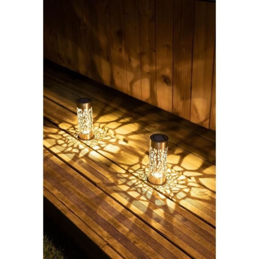 G4445 ESTACA LED DECORATIVA SOLAR 28,3cm METALICA GALIX