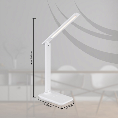 58439W FLEXO SOBREMESA LED 5W 570Lm BLANCO BRIGHTON GLOBO