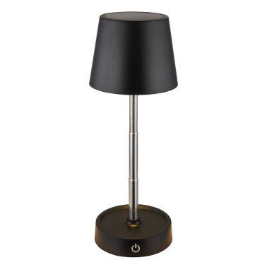 58446B LAMPARA SOBREMESA 1,2W 3000K 30Lm REGULABLE BATERIA NEGRA CARLOS GLOBO