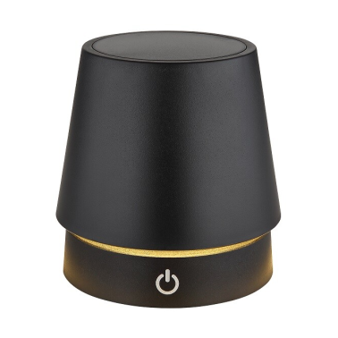 58446B LAMPARA SOBREMESA 1,2W 3000K 30Lm REGULABLE BATERIA NEGRA CARLOS GLOBO