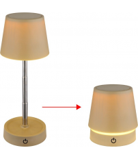 58446S LAMPARA SOBREMESA 1,2W 3000K 30Lm REGULABLE BATERIA ARENA CARLOS GLOBO