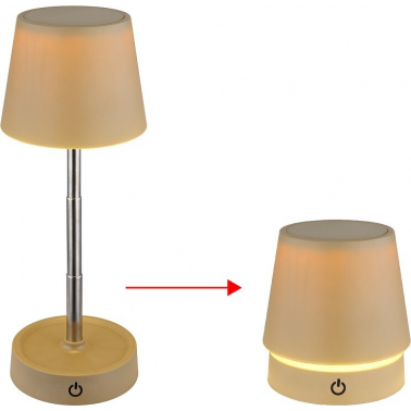 58446S LAMPARA SOBREMESA 1,2W 3000K 30Lm REGULABLE BATERIA ARENA CARLOS GLOBO