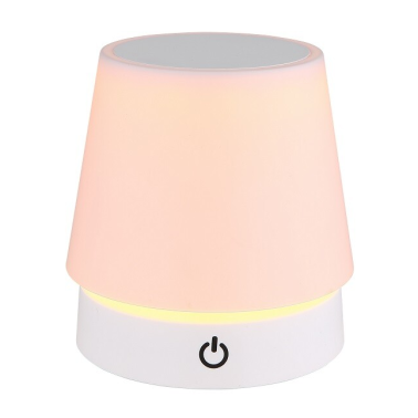 58446W LAMPARA SOBREMESA 1,2W 3000K 30Lm REGULABLE BATERIA BLANCA CARLOS GLOBO