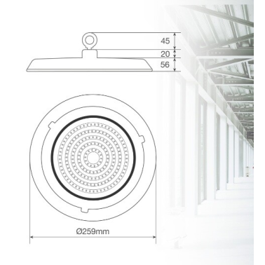 202400017 CAMPANA INDUSTRIAL LED BEYOBA 100W 90º 6500K GSC