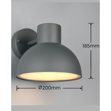 262360142 APLIQUE DE PARED EXTERIOR ELBE ANTRACITA 1xE27 TRIO