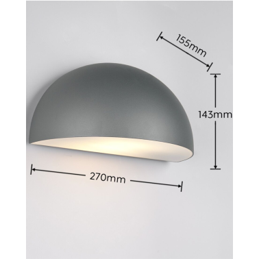 262460142 APLIQUE DE PARED EXTERIOR MAAS ANTRACITA 1xE27 TRIO