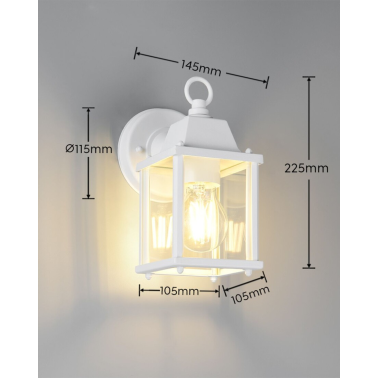 262260131 APLIQUE DE PARED EXTERIOR MIRANDE BLANCO 1xE27 TRIO