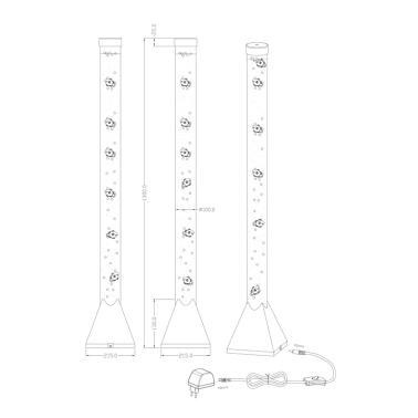 R5073-47 LAMPARA DE PIE MOTION RGB 3,6W TRIO
