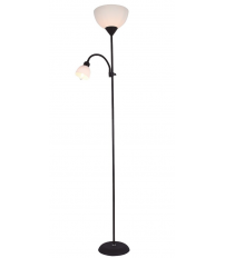 204400043 LÁMPARA DE PIE E27 CON LUZ DE LECTURA E14 1760mm NEGRO NAWIS GSC