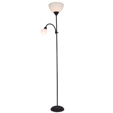 204400043 LÁMPARA DE PIE E27 CON LUZ DE LECTURA E14 1760mm NEGRO NAWIS GSC