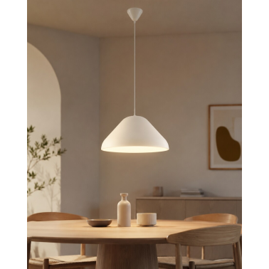 2500944-BL LAMPARA DE TECHO 1xE27 BLANCA GANEKO F-BRIGHT