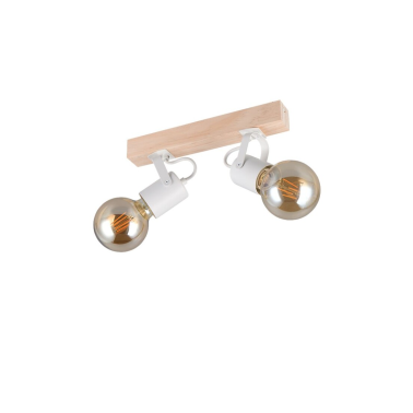 R86662031 REGLETA 2 FOCOS 2xE27 BLANCA LYNAR TRIO