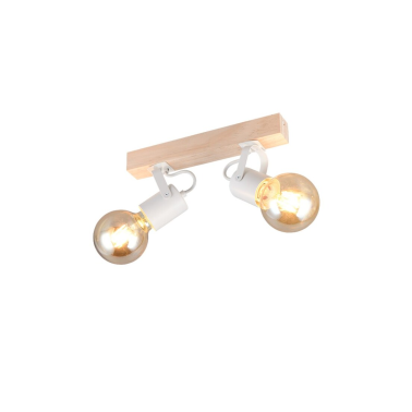 R86662031 REGLETA 2 FOCOS 2xE27 BLANCA LYNAR TRIO