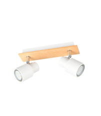 R81982031 REGLETA 2 FOCOS 2xGU10 BLANCA PIERRE TRIO