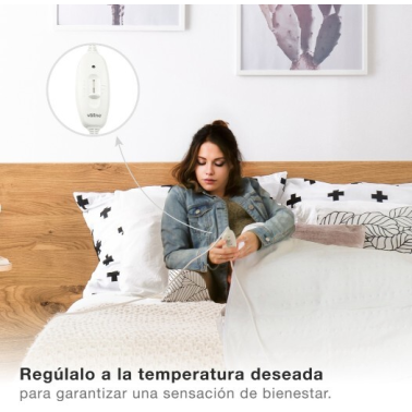 400060005 MANTA ELECTRICA SENCILLA BLANCA 60W 150x80cm VALINE