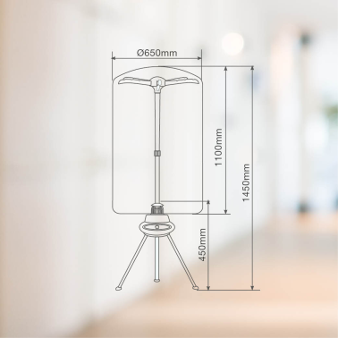 301030002 SECADOR DE ROPA PORTÁTIL 1000W KALERA GSC