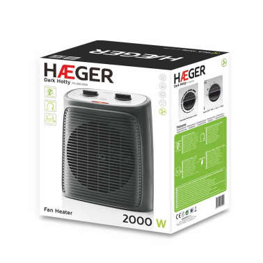 FH-200.016A TERMOVENTILADOR NEGRO 2000W DARK HOTTY HAEGER