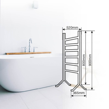 301035003 TOALLERO PIE/PARED BLANCO 100W HADIM NIAROS
