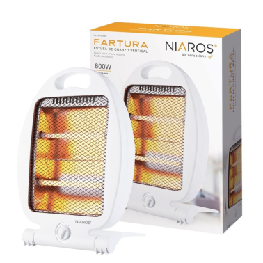 301010005 ESTUFA CUARZO ANTIVUELCO C/TERMOSTATO 800W FARTURA NIAROS