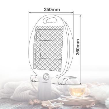 301010005 ESTUFA CUARZO ANTIVUELCO C/TERMOSTATO 800W FARTURA NIAROS