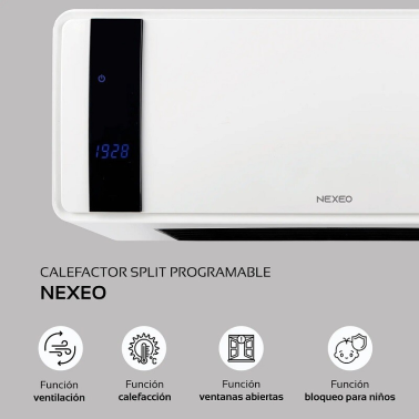 SPLIT CERAMICO DIGITAL CON MANDO 2000W NEXEO FACULA