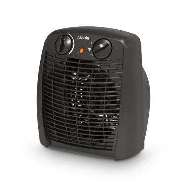 TERMOVENTILADOR NEGRO 1000-2000W SYRA FACULA