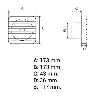 BAA0120 EXTRACTOR AXIAL A 120 230V/50Hz NOVOVENT
