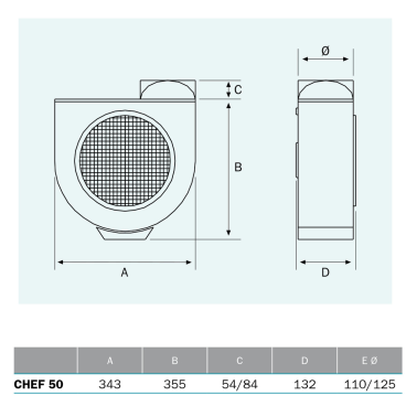 EXTRACTOR COCINA CHEF 50