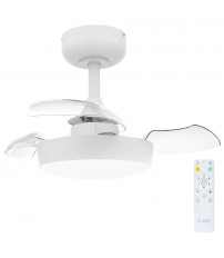 300005062 VENTILADOR TECHO CCT Ø55 ASPAS RETRACTILES CON MANDO DC BLANCO GSC