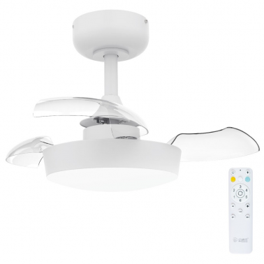 300005062 VENTILADOR TECHO CCT Ø55 ASPAS RETRACTILES CON MANDO DC BLANCO GSC