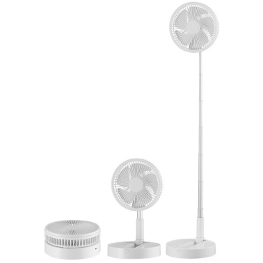 213471001 VENTILADOR PORTATIL SOBREMESA O PIE USB RECARGABLE BLANCO 10W 20ØCM FABRILAMP